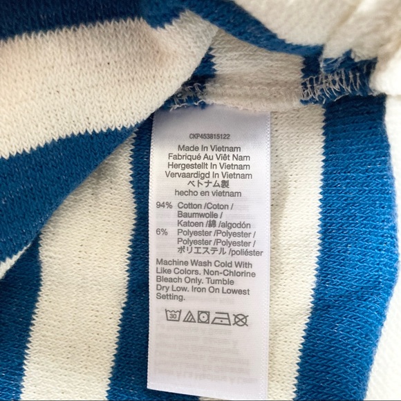 Madewell Striped Terrycloth Split Crewneck Pullover Sweater - Picture 9 of 9